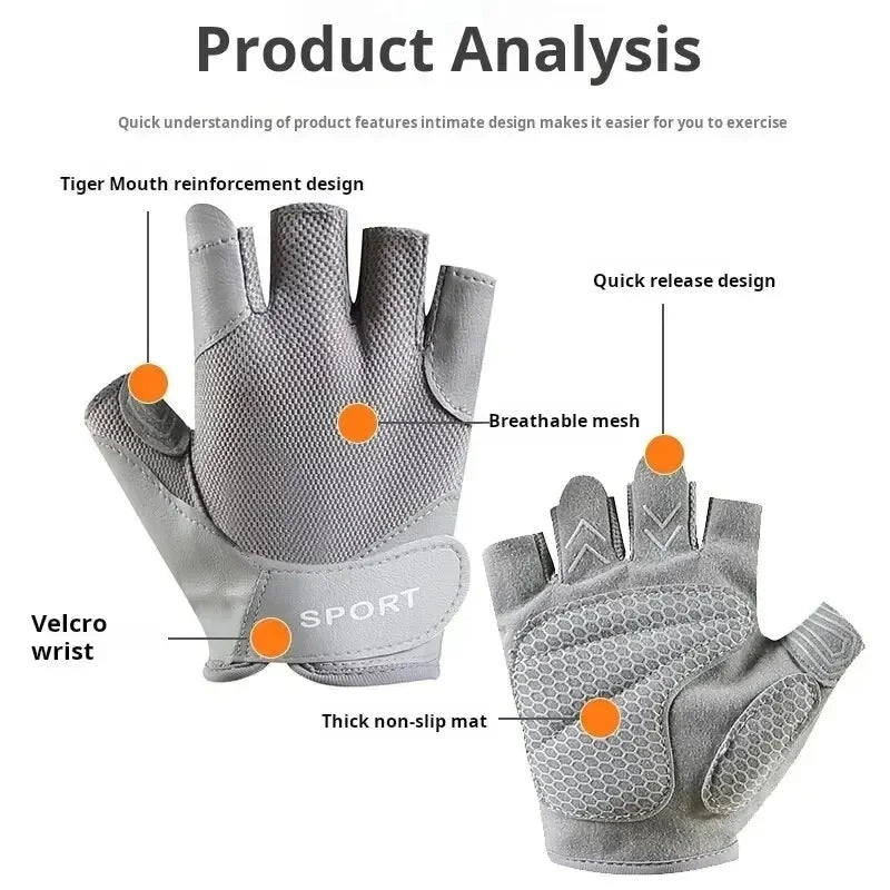 Slip-Resistant Weight Lifting Gloves for Men and Women - Gym Fitness Exercise Gloves