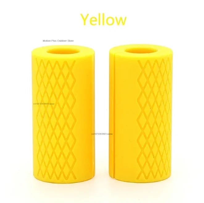 Silicone Dumbbell Barbell Grips Handles - Anti-Slip Weightlifting Support for Gym Workout