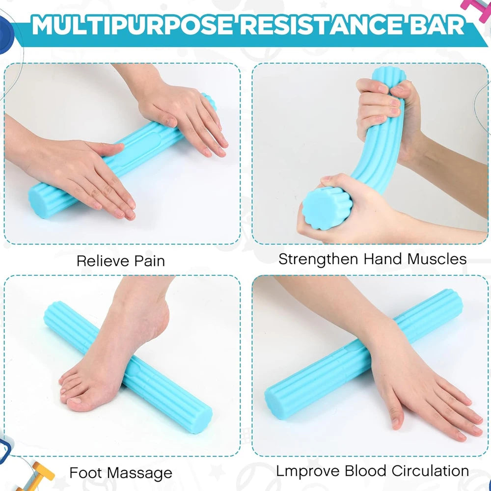 QMWWMQ Flex Therapy Bar – Tennis & Golfer’s Elbow Relief Hand Exerciser for Strength & Rehab