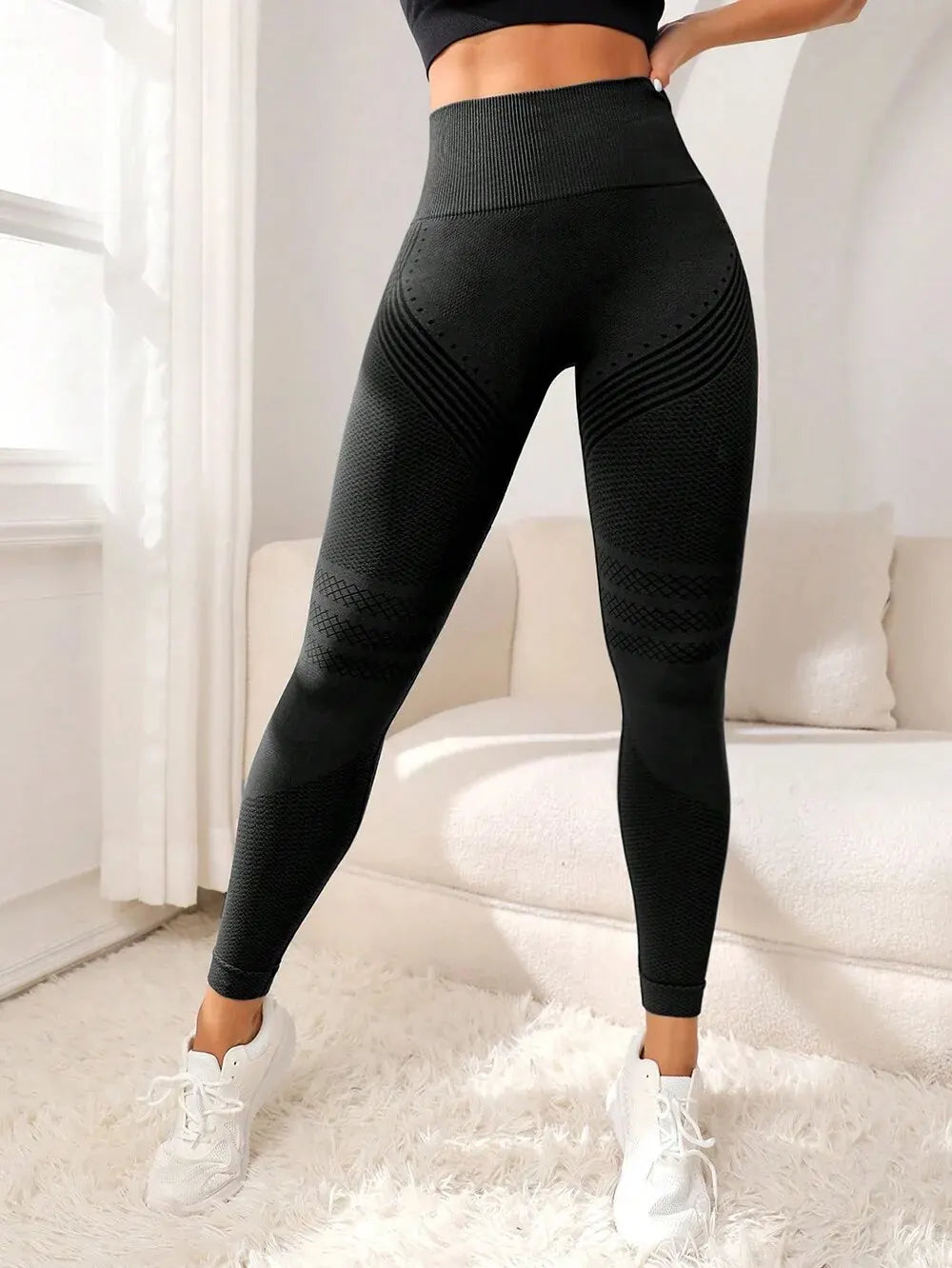 High-Waisted Butt-Lifting Sports Pants – Women's Seamless Elastic Fitness & Yoga Leggings