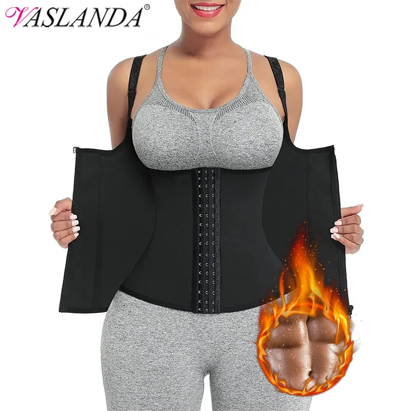VASLANDA Sweat Waist Trainer Vest - Slimming Corset for Weight Loss & Body Shaping