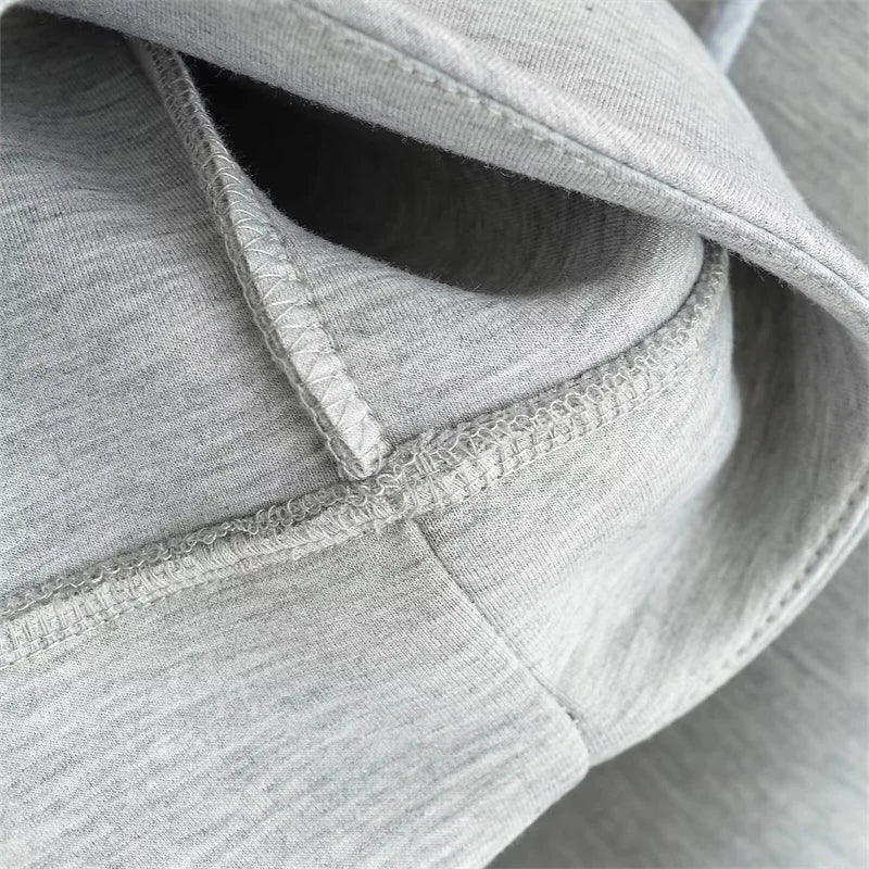 KEYANKETIAN Winter Zipper Hoodie - Oversized Loose Fit Sweatshirt with Double Pockets for Women