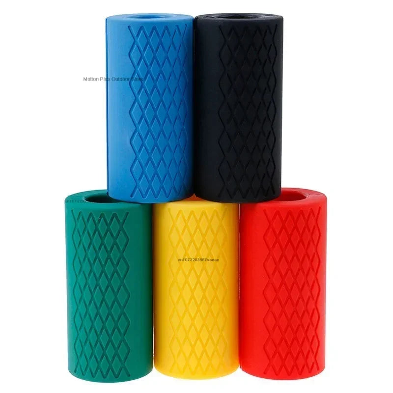 Silicone Dumbbell Barbell Grips Handles - Anti-Slip Weightlifting Support for Gym Workout