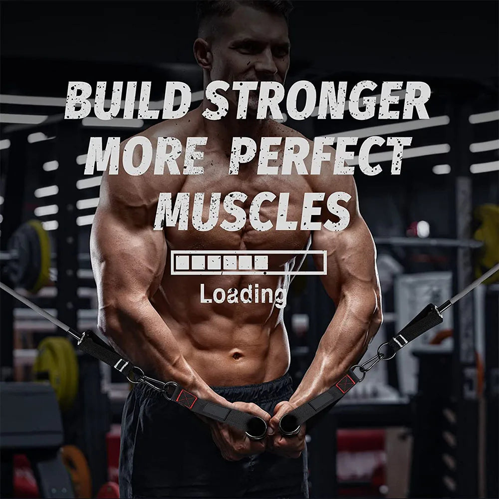 D-Ring Metal Gym Handles - Heavy Duty Grip for Cable Machines and Resistance Bands Fitness Accessories