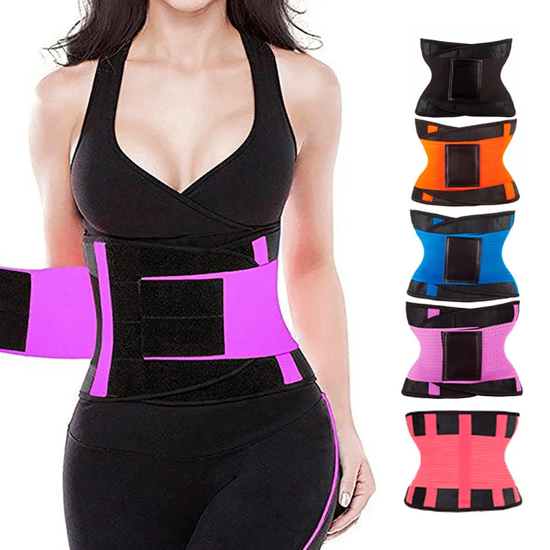 Women's Waist Trainer Body Shaper Slimming Belt – Tummy Control Sweat Shapewear for Gym & Workout