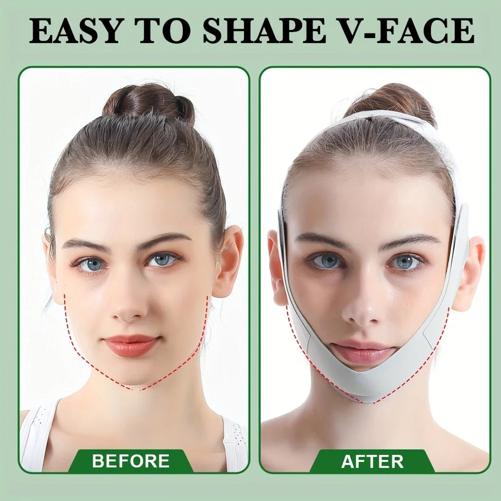 Reusable V Line Face Slimming Bandage – Chin Cheek Lift Belt for Women | Facial Massage Strap