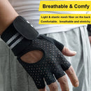 WEIGHTLIFTING GLOVES WITH WRIST SUPPORT–UNISEX WORKOUT GLOVES FOR BARBELL, CROSSFIT AND GYM TRAINING