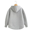 KEYANKETIAN Winter Zipper Hoodie - Oversized Loose Fit Sweatshirt with Double Pockets for Women
