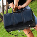 Men's Large Leather Travel Duffle Bag - Fashionable PU Shoulder Bag for Gym, Fitness, and Travel