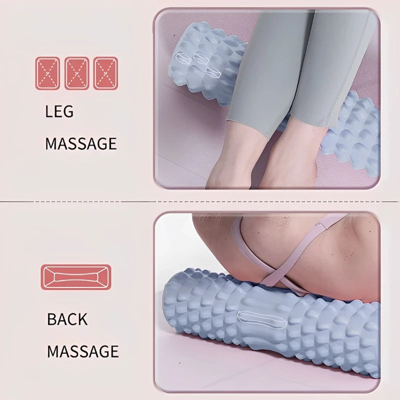 30cm EVA Foam Massage Roller for Full-Body Myofascial Release, Muscle Relaxation, and Back Massage