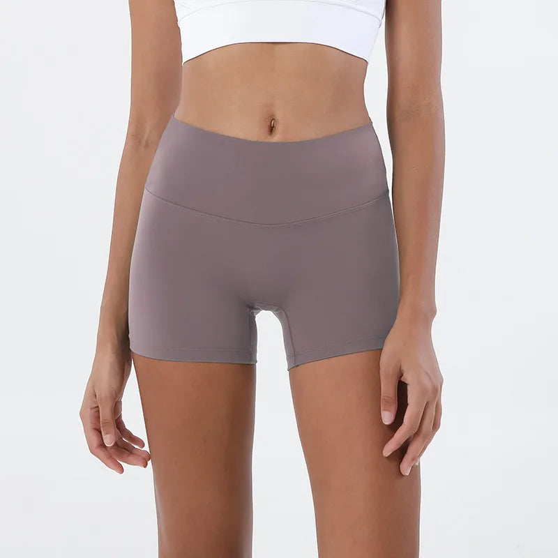 GymHUB High-Waisted Yoga Shorts | Three-Quarter Fitness Pants for Women | Quick-Dry Sports Shorts