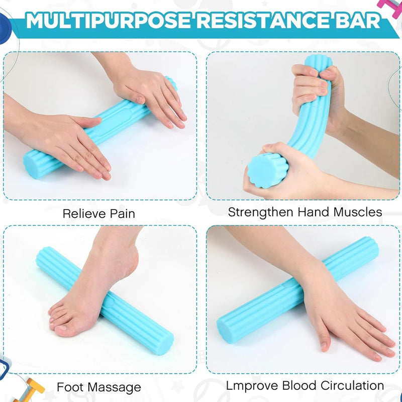QMWWMQ Flex Therapy Bar – Tennis & Golfer’s Elbow Relief Hand Exerciser for Strength & Rehab