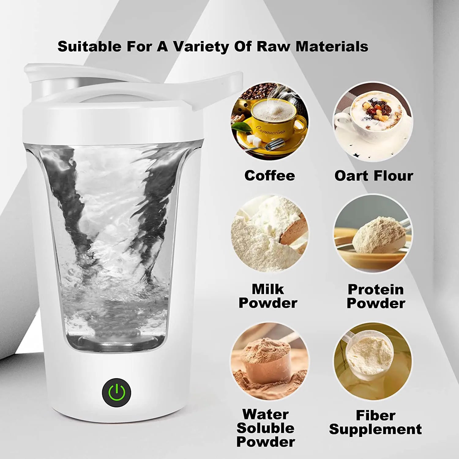 350ml Electric Mixing Cup: Portable Protein Powder Shaker perfect for fitness enthusiasts