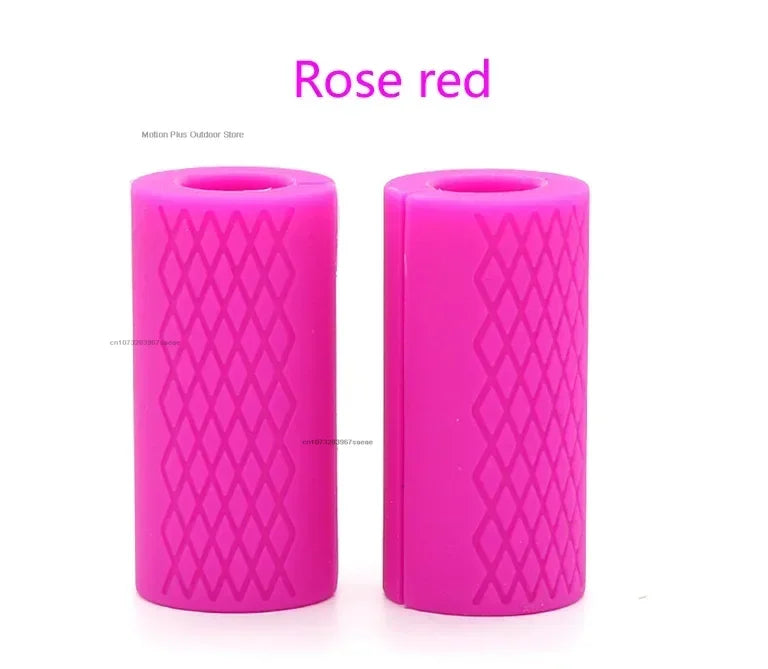 Silicone Dumbbell Barbell Grips Handles - Anti-Slip Weightlifting Support for Gym Workout