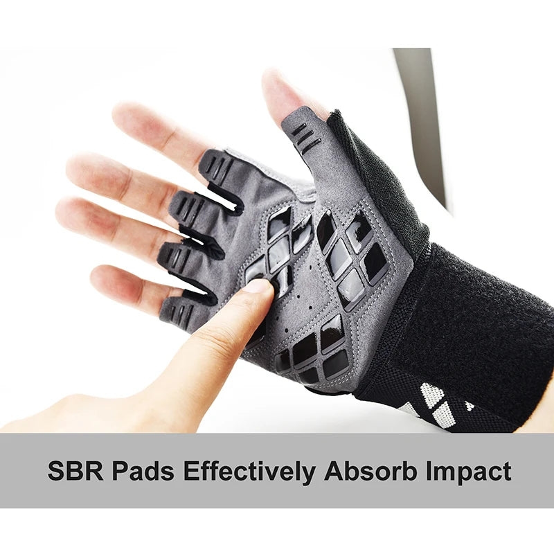 Fingerless Gym Gloves for Training - Gel Fitness Gloves for Men and Women Weightlifting