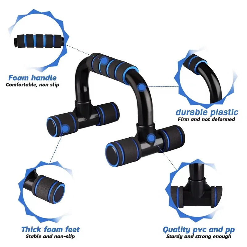 U-Shaped Push-Up Rack - Fitness Equipment with Sponge Grip for Muscle Training at Home and Gym