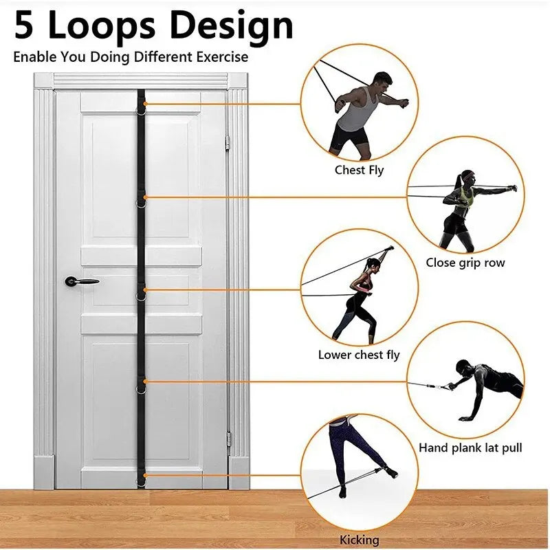 Upgraded Door Anchor Strap for Resistance Bands – Portable Home Gym Attachment for Strength Training