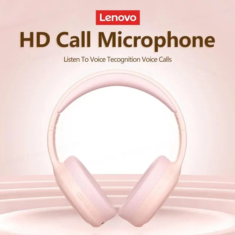 LENOVO TH30 Wireless Bluetooth 5.3 Headphones – Foldable Sport Headset with Mic, Noise-Cancelling