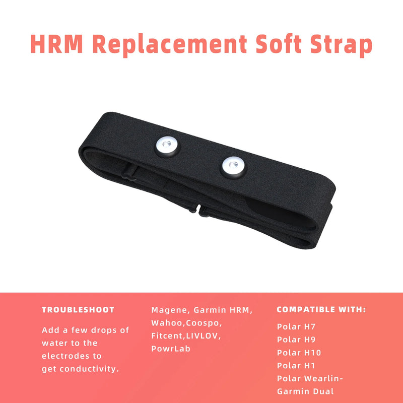 Heart Rate Replacement Strap Compatible with Polar H7 H9 H10 Wahoo