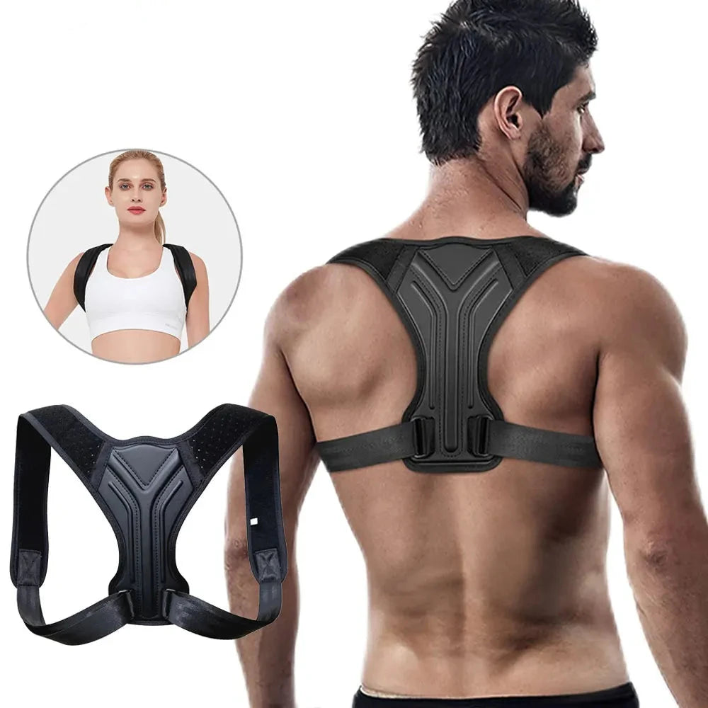 Adjustable Back Shoulder Posture Corrector Belt – Clavicle Spine Support for Men, Women, & Teens