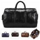 Men's Large Leather Travel Duffle Bag - Fashionable PU Shoulder Bag for Gym, Fitness, and Travel
