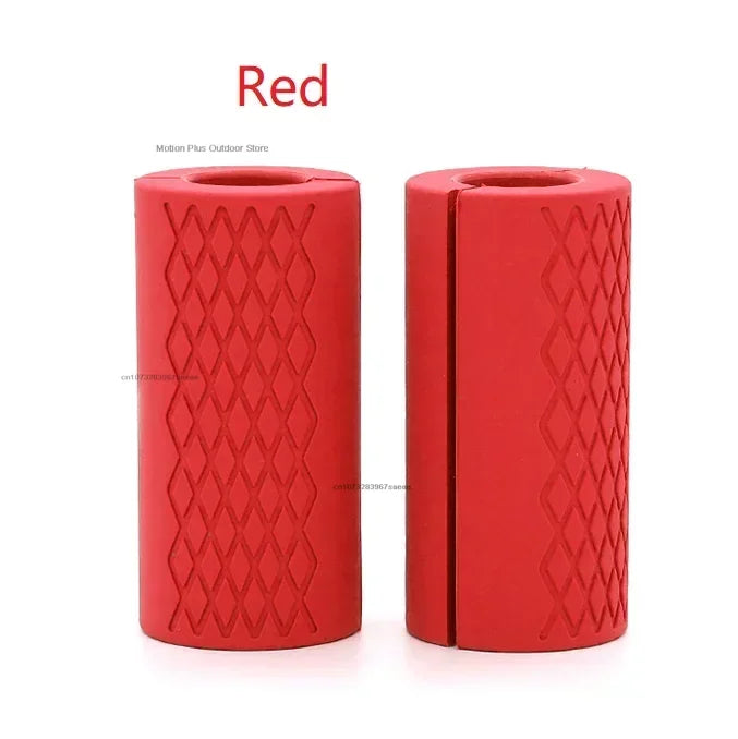 Silicone Dumbbell Barbell Grips Handles - Anti-Slip Weightlifting Support for Gym Workout