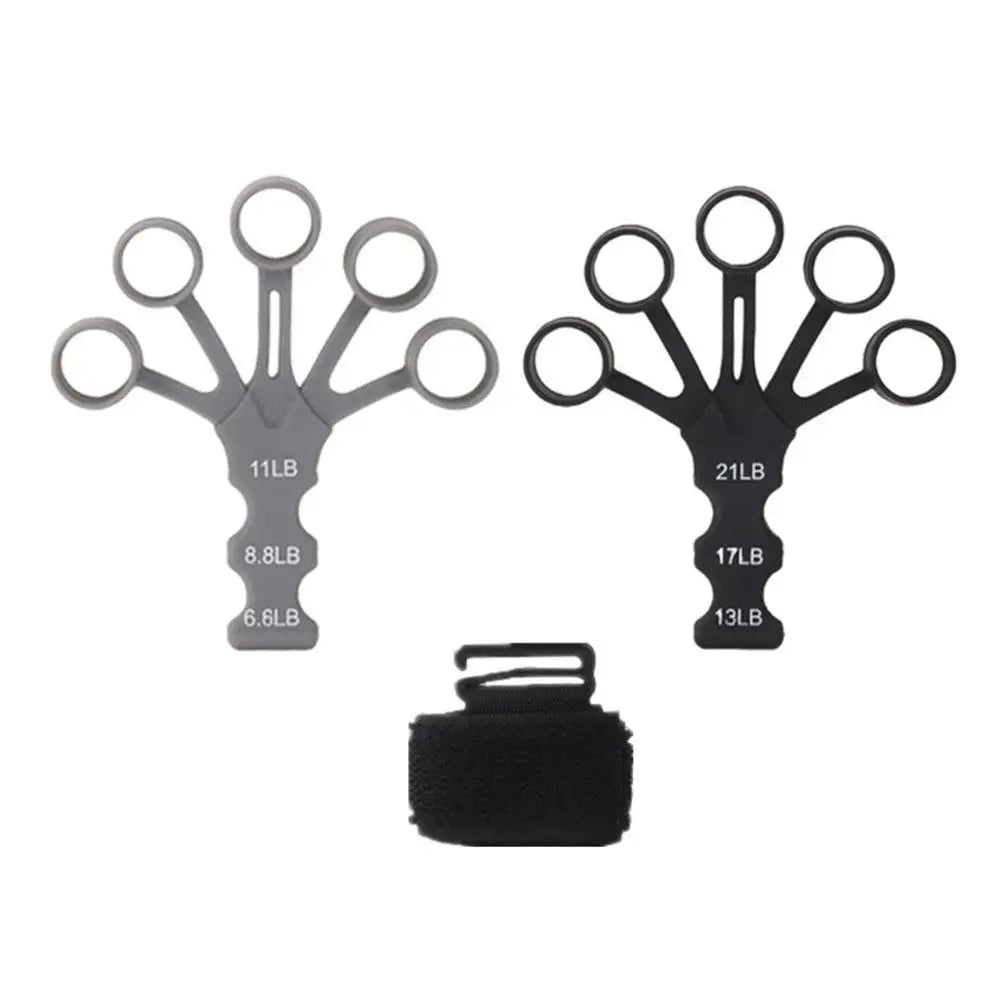 Adjustable 5 Finger Grip Exerciser – Silicone Hand & Wrist Strength Trainer for Forearm Rehab