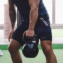 Men's Double-Layered Gym Training Shorts - Elastic Fitness Capris for Muscle Exercise and Sports