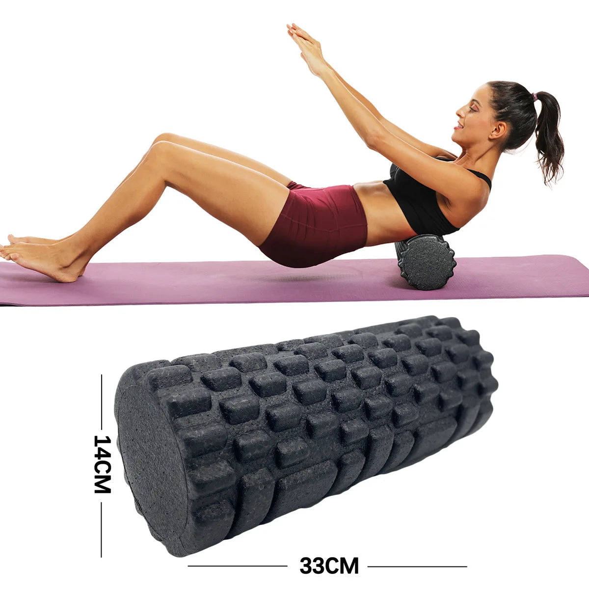 33cm EPP Foam Roller for Muscle Therapy, Yoga, Pilates, Massage & Home Exercises