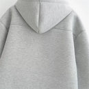 KEYANKETIAN Winter Zipper Hoodie - Oversized Loose Fit Sweatshirt with Double Pockets for Women