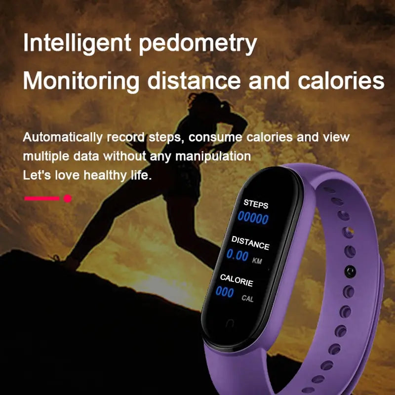 M7 Smart Watch Fitness Tracker for Men & Women|Heart Rate, Blood Pressure Monitor, Sport Bracelet