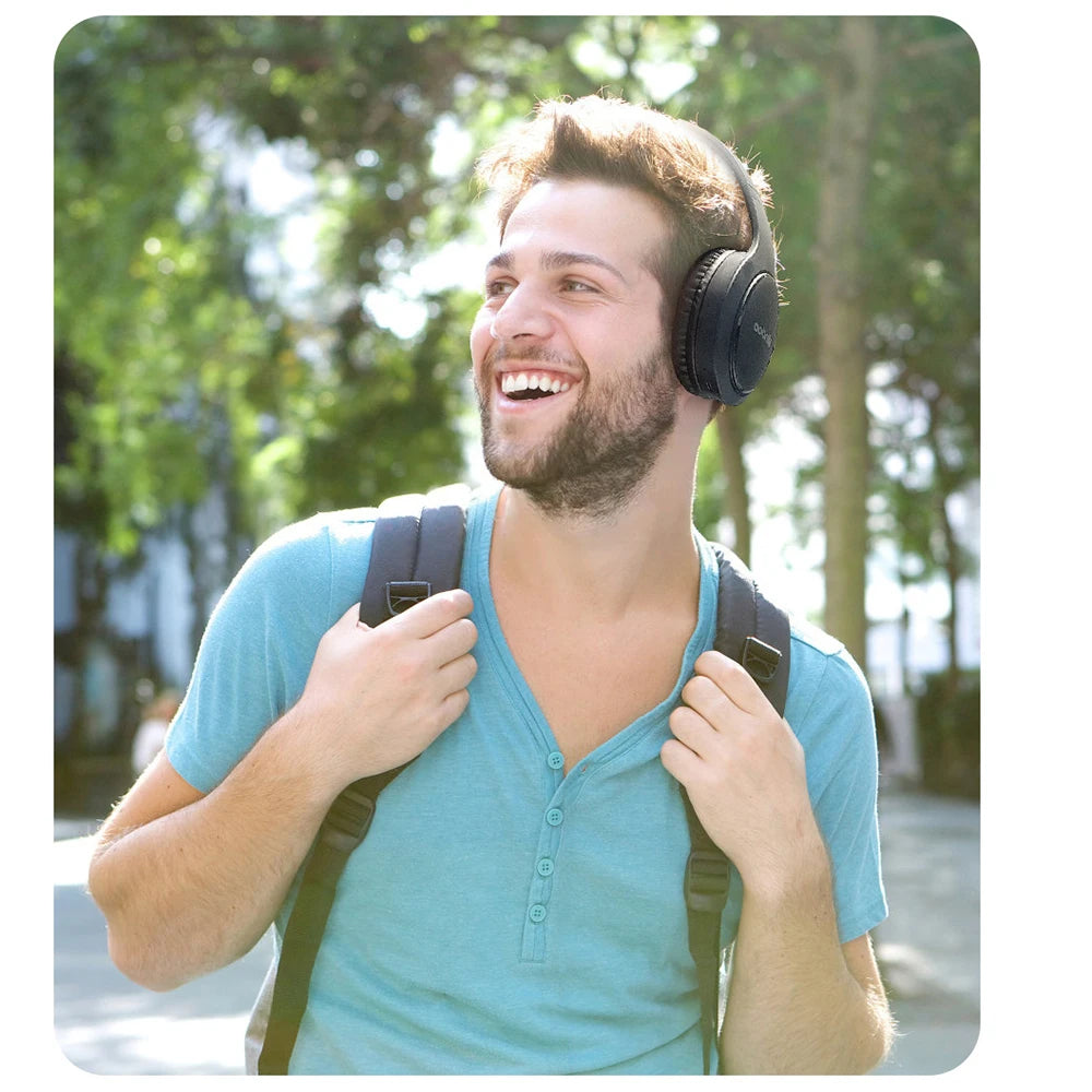 Siindoo Wireless Bluetooth Headphones – Foldable Stereo with Super Bass & Noise Reduction