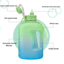 2.2L Large Capacity Gradient Sports Water Bottle with Straw – Portable & Durable Fitness Kettle