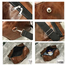 Men's Large Leather Travel Duffle Bag - Fashionable PU Shoulder Bag for Gym, Fitness, and Travel