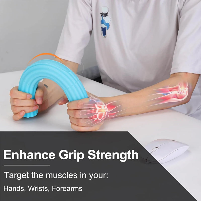 QMWWMQ Flex Therapy Bar – Tennis & Golfer’s Elbow Relief Hand Exerciser for Strength & Rehab