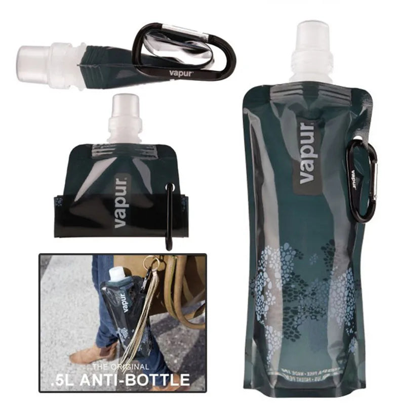 OIMG Portable Ultralight Foldable Silicone Water Bottle – Ideal for Hiking, Camping, and Outdoor