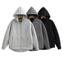 KEYANKETIAN Winter Zipper Hoodie - Oversized Loose Fit Sweatshirt with Double Pockets for Women