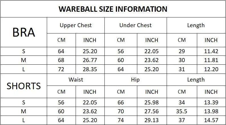 WAREBALL Seamless Yoga Set for Women – 2/3/4pcs Gym Clothes Sports Bra and Leggings Fitness Outfit