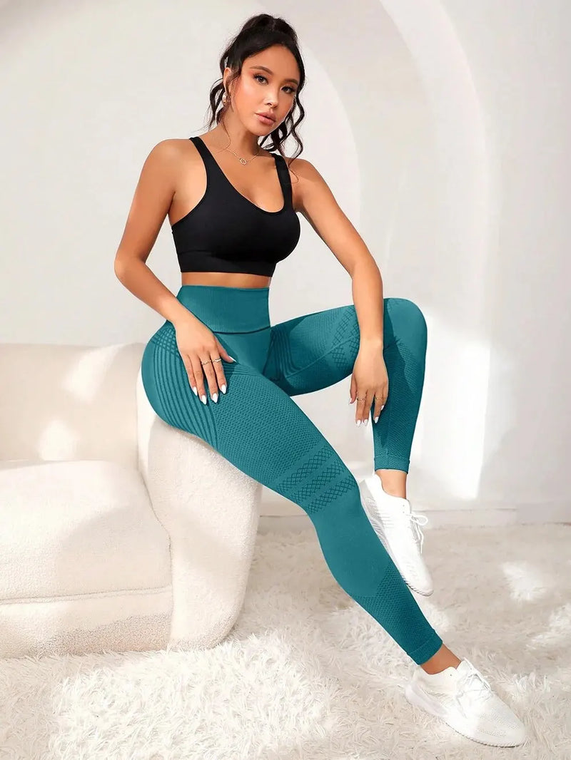 High-Waisted Butt-Lifting Sports Pants – Women's Seamless Elastic Fitness & Yoga Leggings
