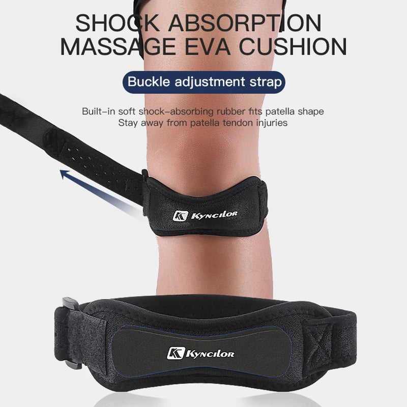 Adjustable Patella Knee Tendon Strap|Knee Pain Relief, Sports Protector for Running, Cycling, Gym