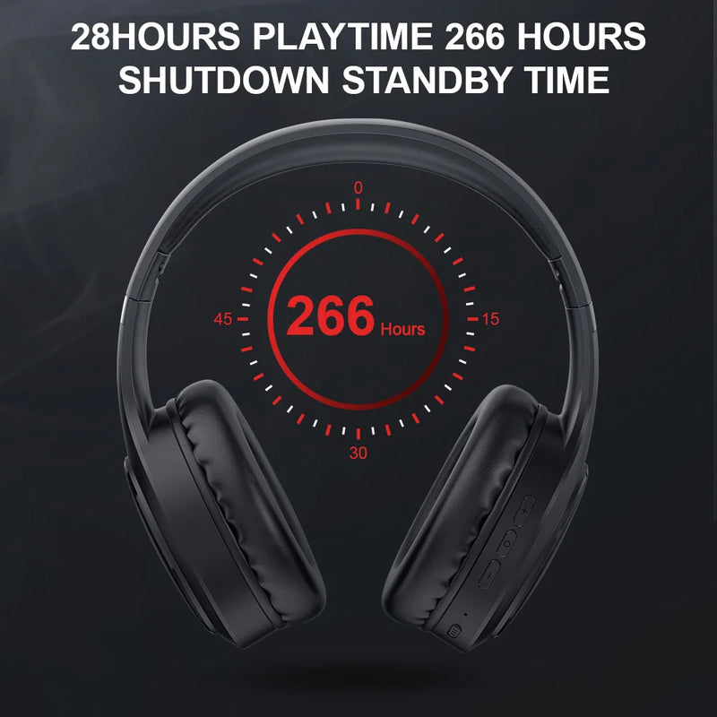 Siindoo Wireless Bluetooth Headphones – Foldable Stereo with Super Bass & Noise Reduction