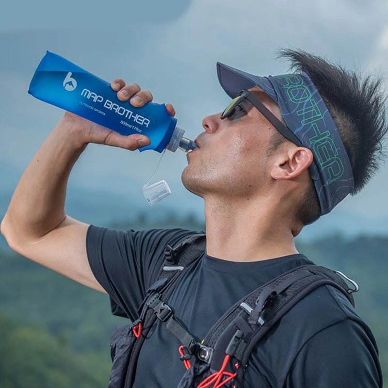 GIYO Folding TPU Soft Flask – Collapsible Water Bottle for Outdoor Running, Hiking & Hydration Packs