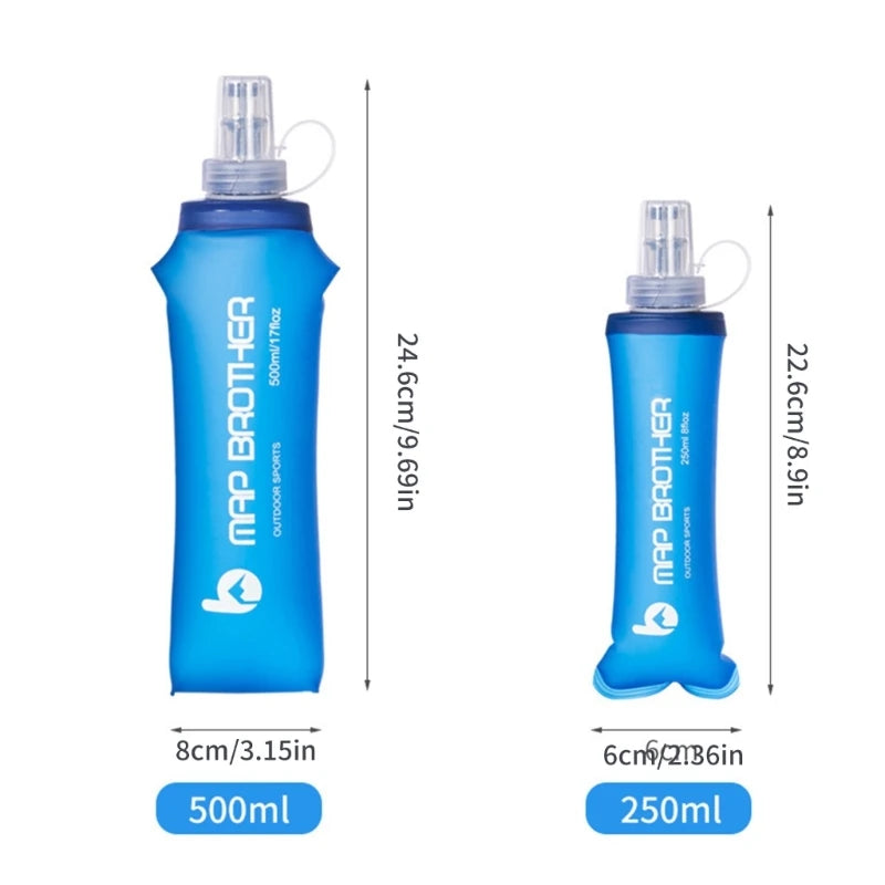 GIYO Folding TPU Soft Flask – Collapsible Water Bottle for Outdoor Running, Hiking & Hydration Packs