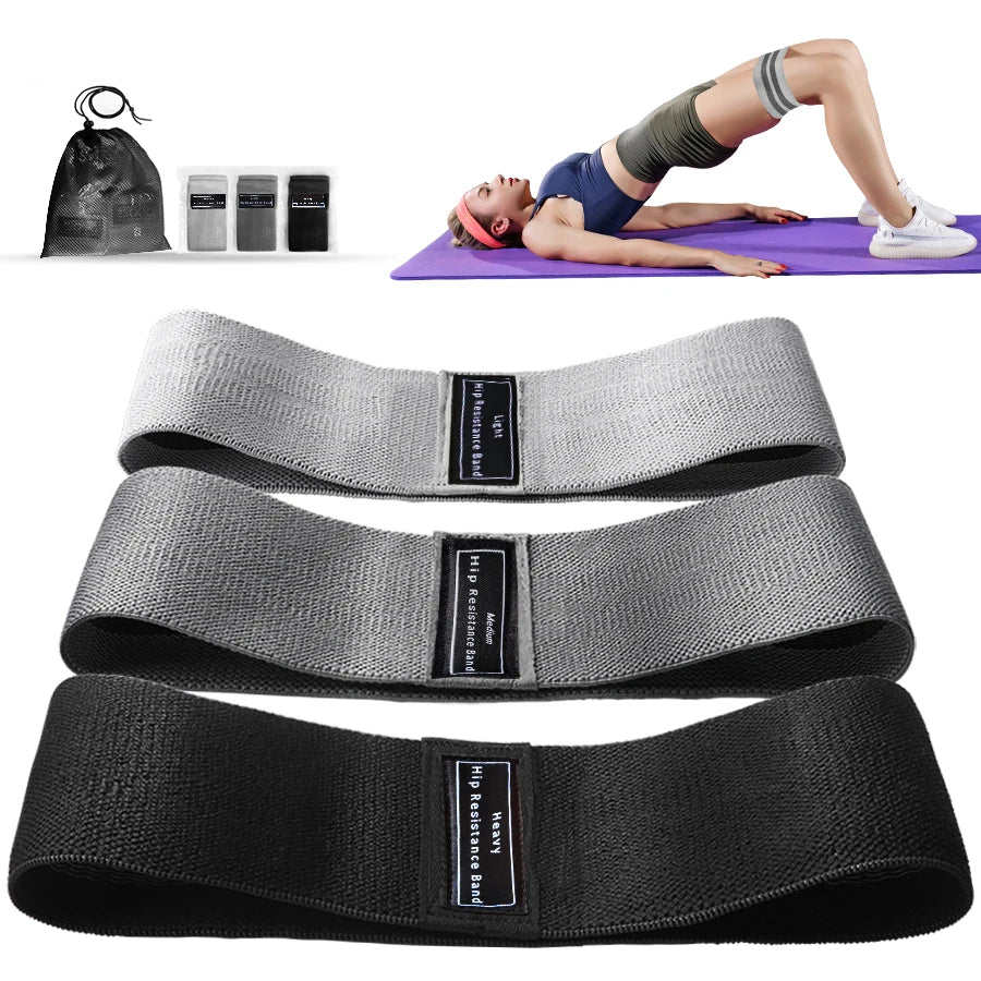 Fabric Resistance Hip Booty Bands - Versatile Elastic Workout for Glutes, Thighs, and Full Body Fitness