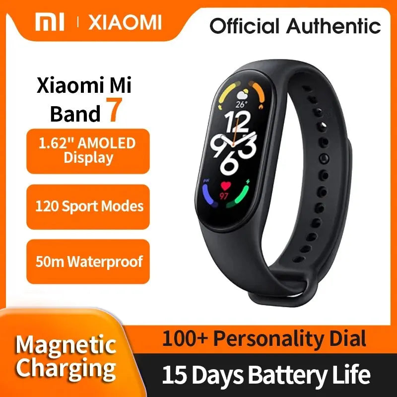 Xiaomi Mi Band 7 Smart Bracelet|1.62" AMOLED,120 Sport Modes, Waterproof Fitness Tracker