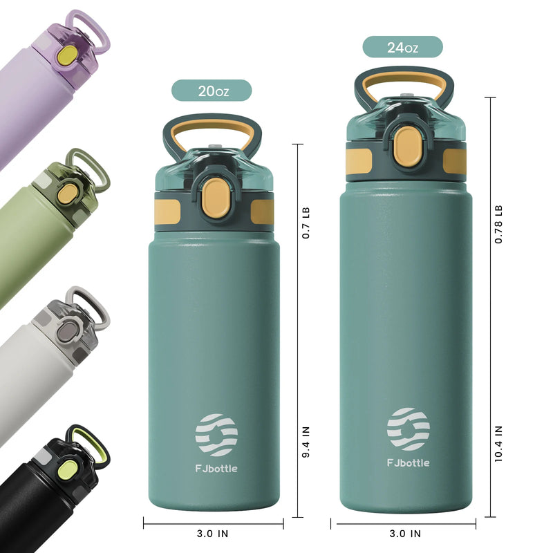 FEIJIAN Thermos Bottle with Straw – 600ml / 720ml Stainless Steel Thermal Flask for Outdoor Sports