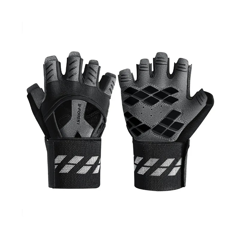 Fingerless Gym Gloves for Training - Gel Fitness Gloves for Men and Women Weightlifting