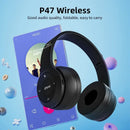 Stereo P47 Bluetooth 5.0 Headset – Foldable Wireless Sports Headphones with Noise Cancellation