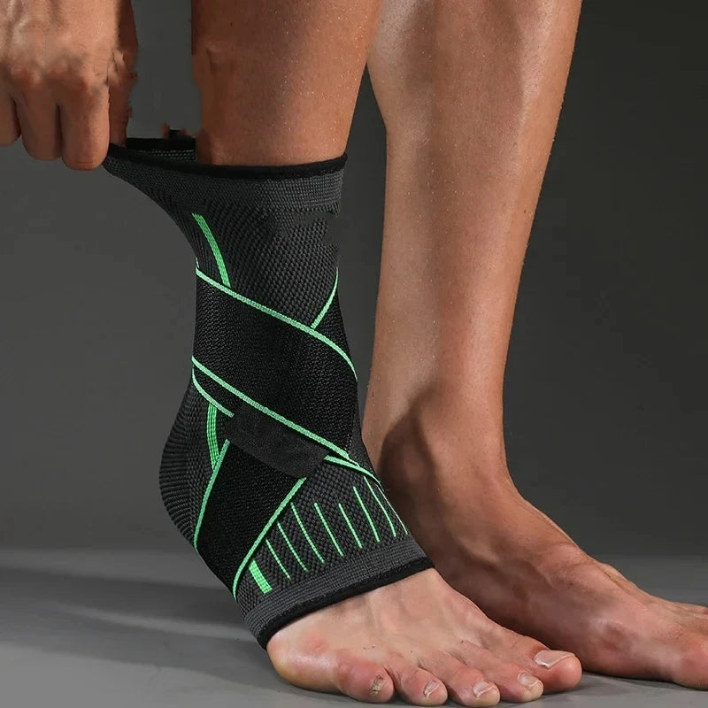 Pressurized Ankle Support Brace for Fitness, Sports, Gym | Elastic Foot Strap Protector, 1PC