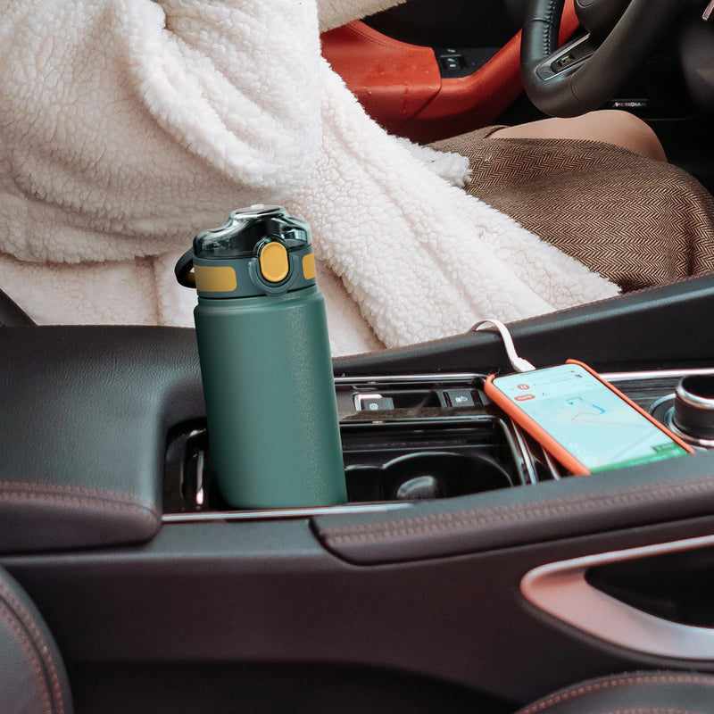 FEIJIAN Thermos Bottle with Straw – 600ml / 720ml Stainless Steel Thermal Flask for Outdoor Sports